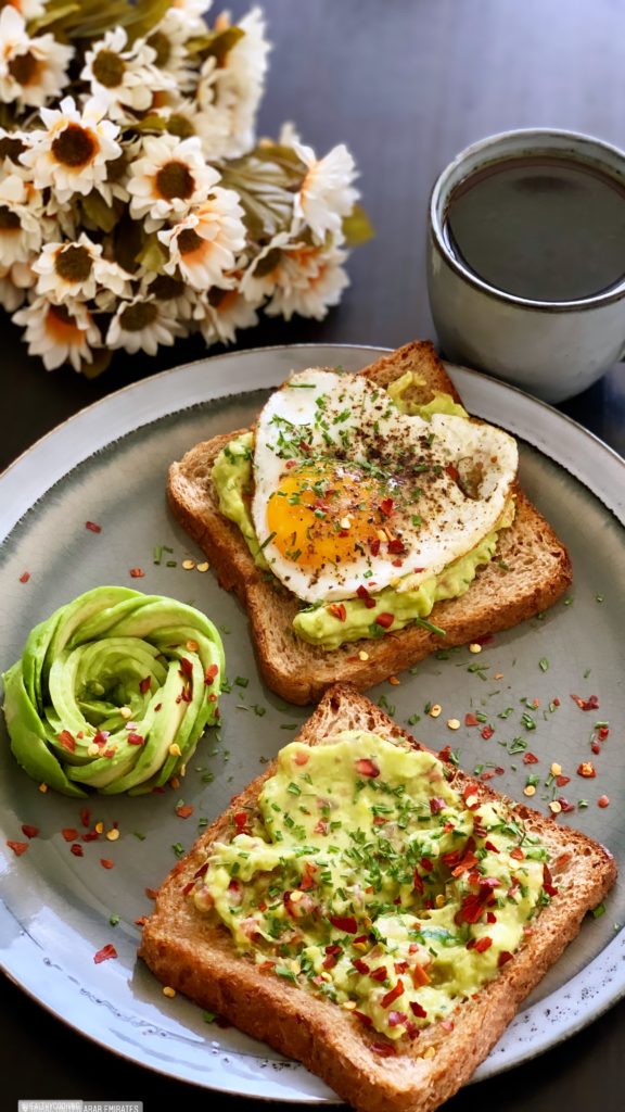 Avocado and eggs on bread toast - Eat, Live, Be Grateful